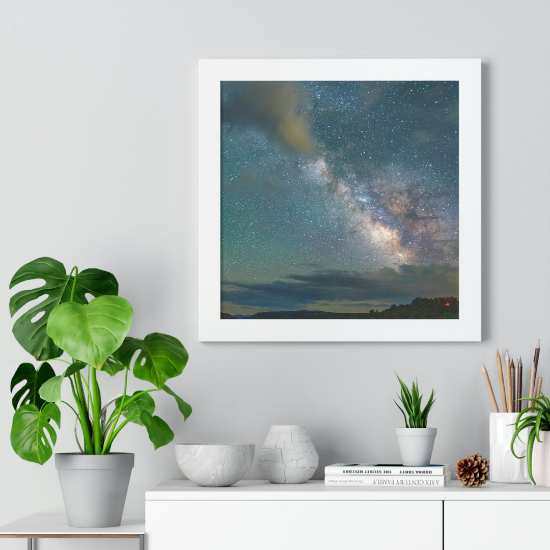 Milky Way Through the Clouds Part 1 - Framed Print - Visiting This World