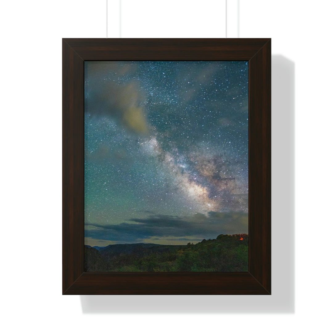 Milky Way Through the Clouds Part 1 - Framed Print - Visiting This World