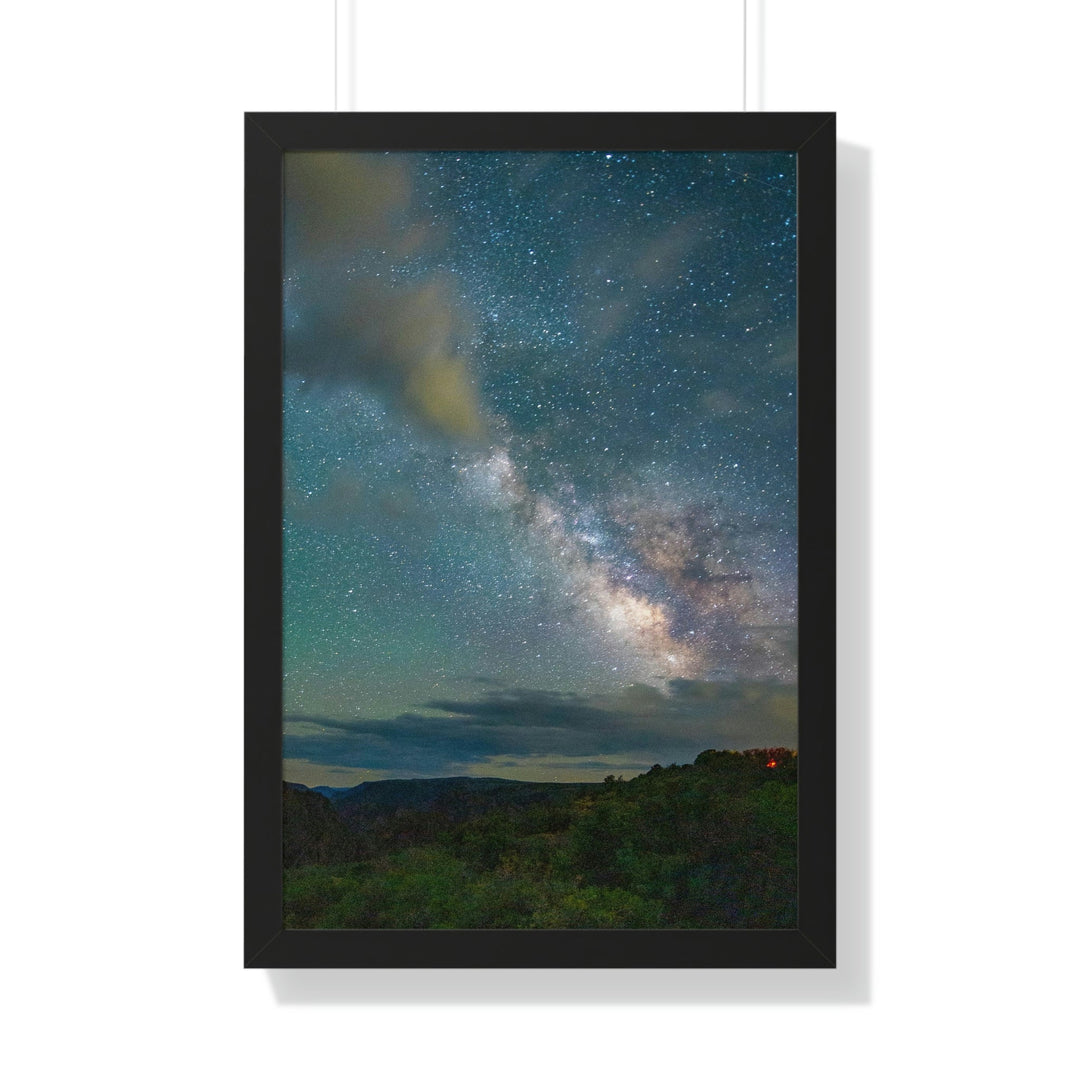 Milky Way Through the Clouds Part 1 - Framed Print - Visiting This World