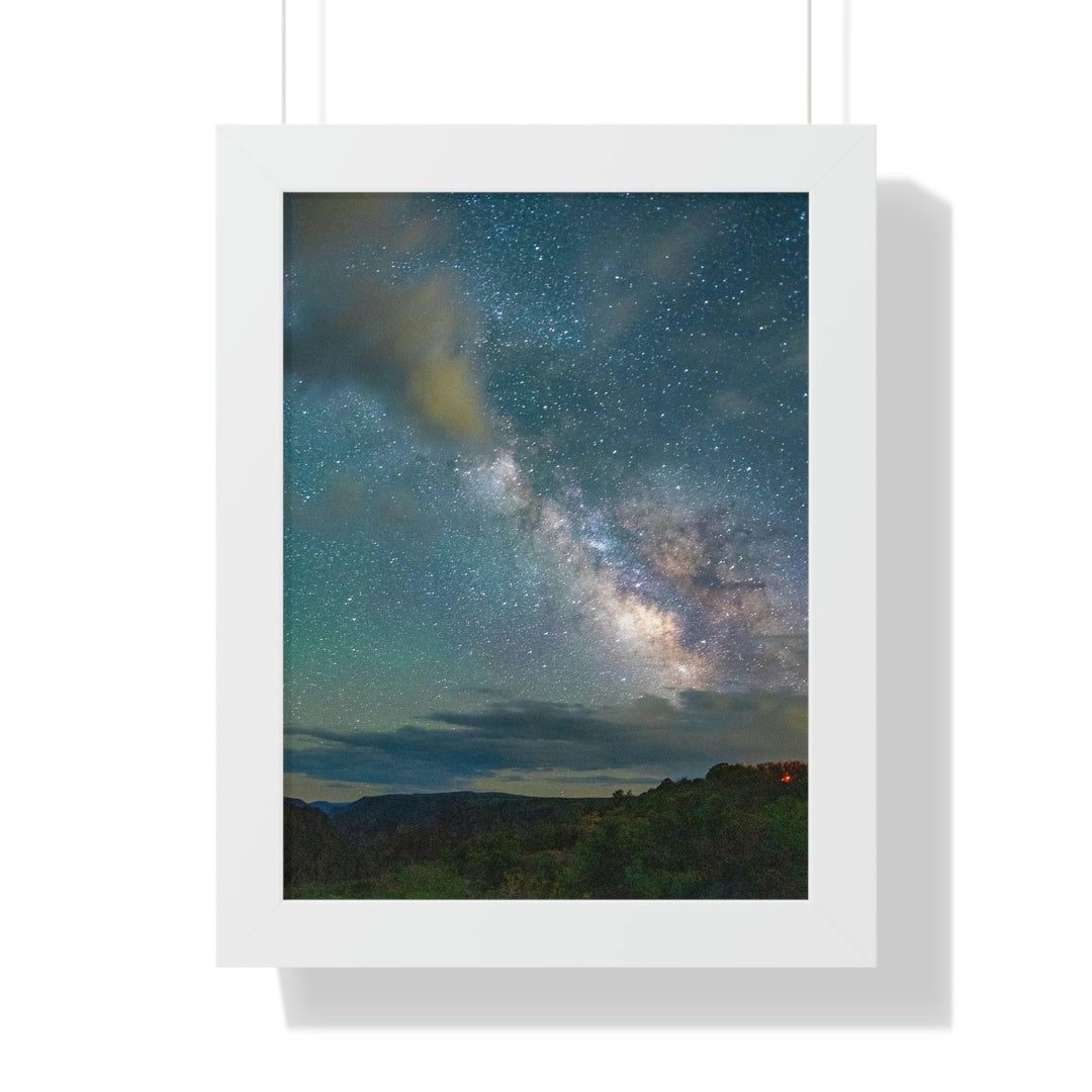 Milky Way Through the Clouds Part 1 - Framed Print - Visiting This World