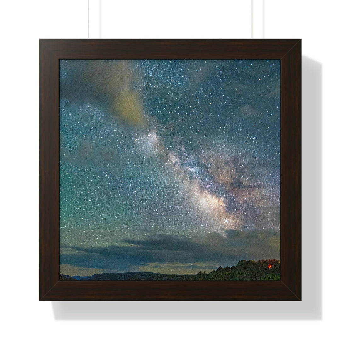 Milky Way Through the Clouds Part 1 - Framed Print - Visiting This World