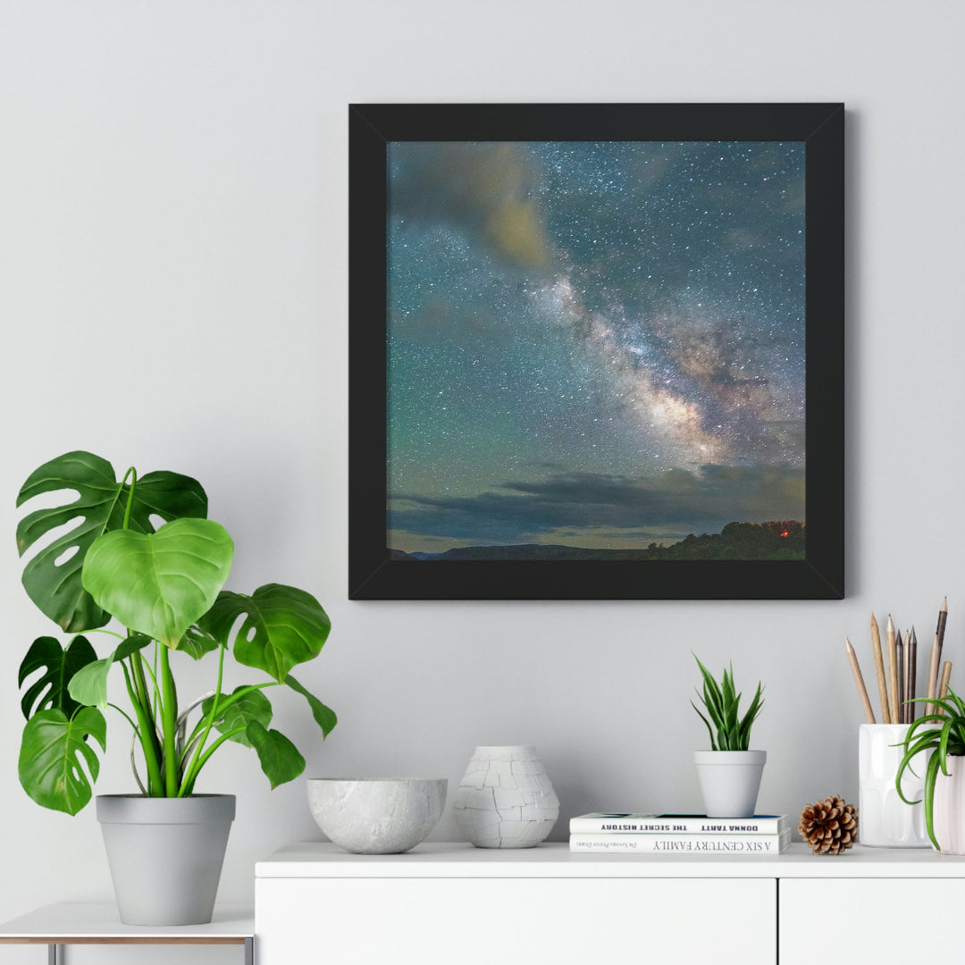 Milky Way Through the Clouds Part 1 - Framed Print - Visiting This World