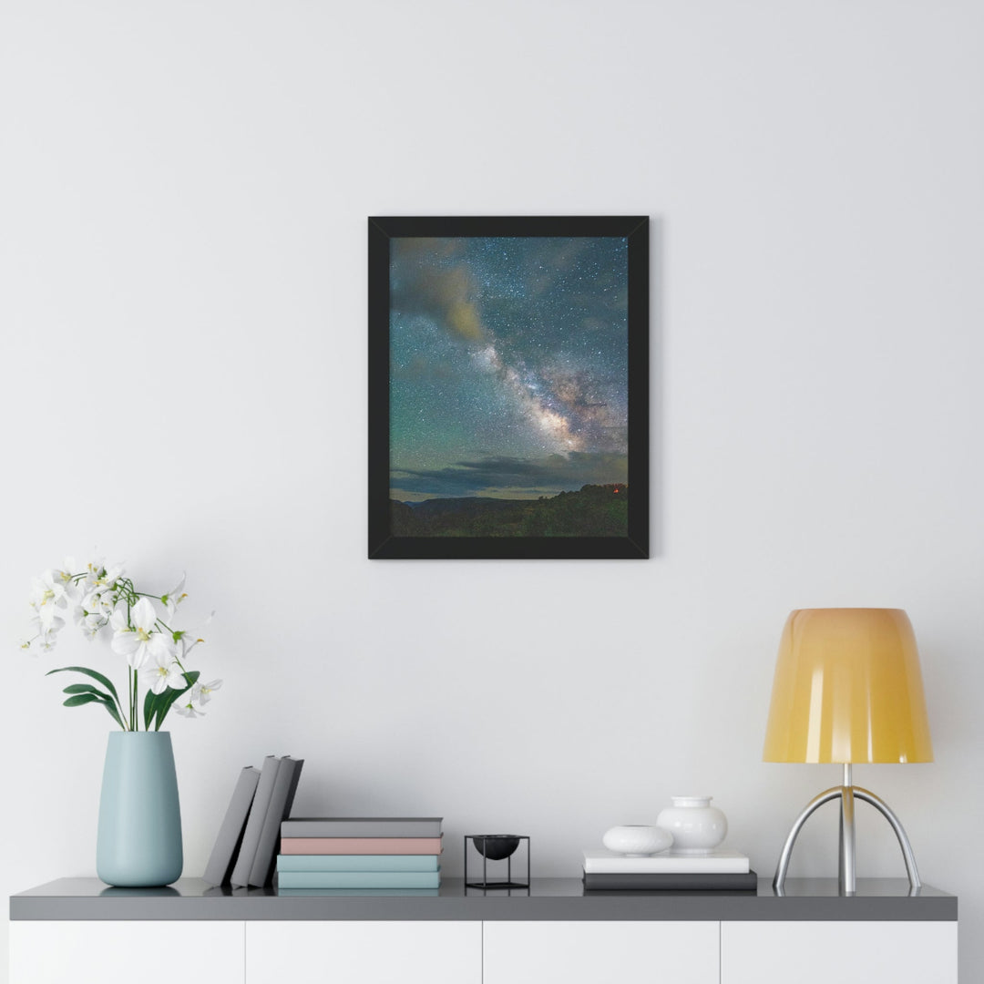 Milky Way Through the Clouds Part 1 - Framed Print - Visiting This World