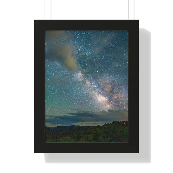 Milky Way Through the Clouds Part 1 - Framed Print - Visiting This World