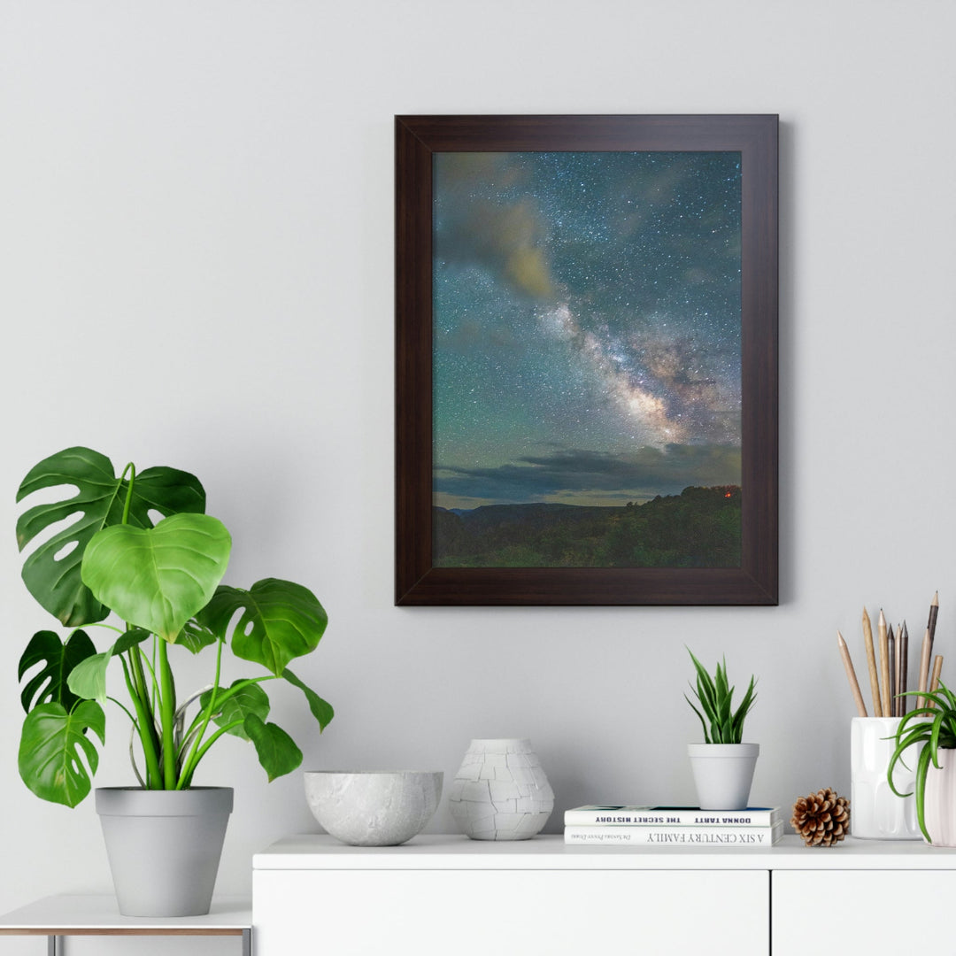 Milky Way Through the Clouds Part 1 - Framed Print - Visiting This World