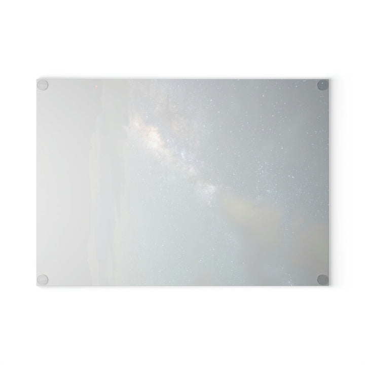 Milky Way Through the Clouds Part 1 - Glass Cutting Board - Visiting This World