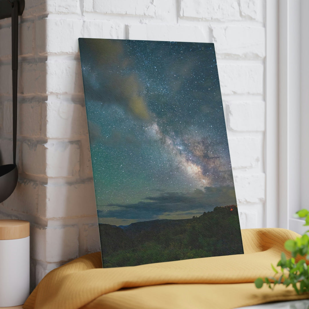 Milky Way Through the Clouds Part 1 - Glass Cutting Board - Visiting This World