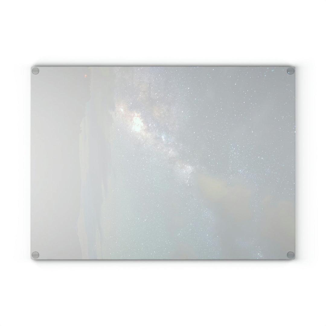 Milky Way Through the Clouds Part 1 - Glass Cutting Board - Visiting This World