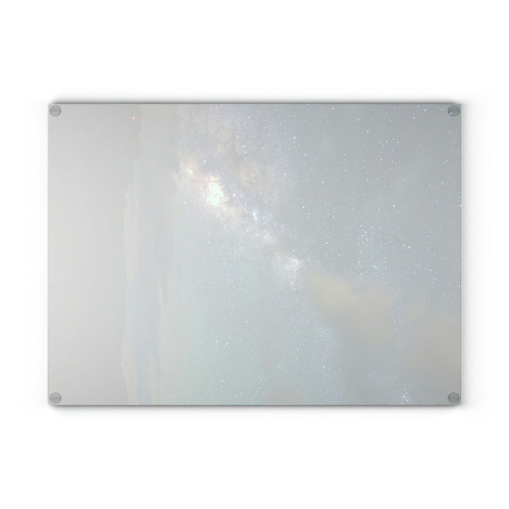 Milky Way Through the Clouds Part 1 - Glass Cutting Board - Visiting This World