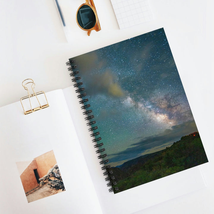 Milky Way Through the Clouds Part 1 - Spiral Ruled Line Notebook - Visiting This World