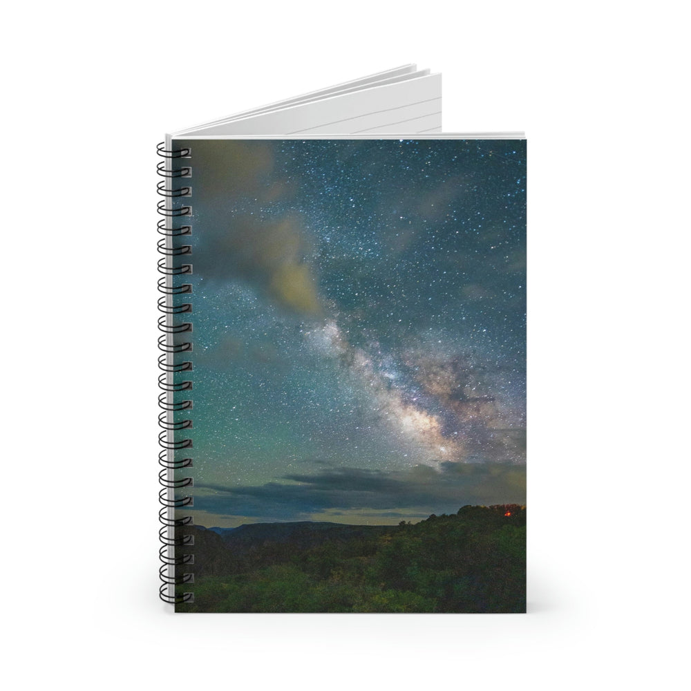 Milky Way Through the Clouds Part 1 - Spiral Ruled Line Notebook - Visiting This World