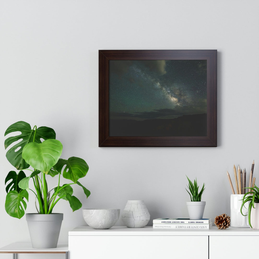 Milky Way Through the Clouds Part 2 - Framed Print - Visiting This World