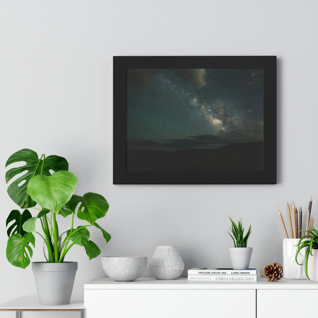 Milky Way Through the Clouds Part 2 - Framed Print - Visiting This World