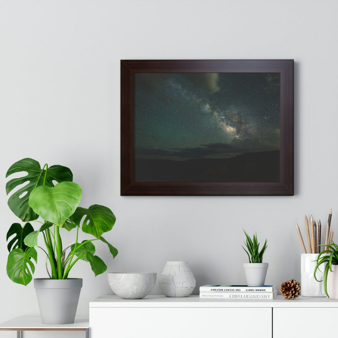 Milky Way Through the Clouds Part 2 - Framed Print - Visiting This World