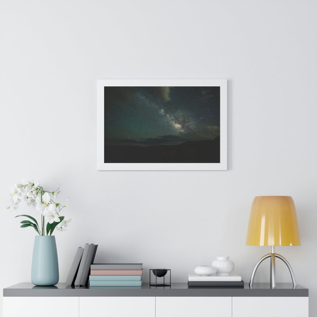 Milky Way Through the Clouds Part 2 - Framed Print - Visiting This World