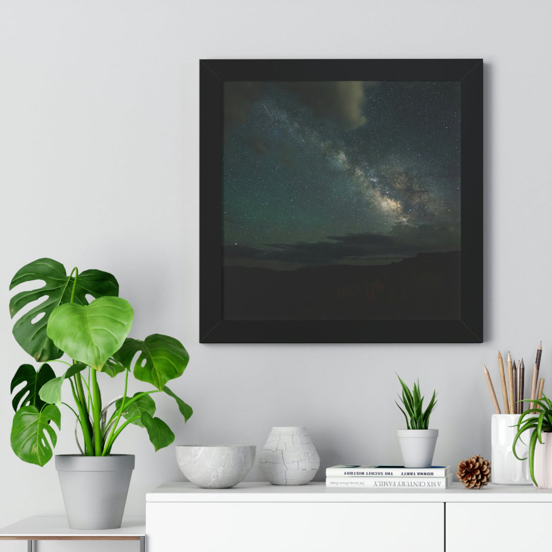 Milky Way Through the Clouds Part 2 - Framed Print - Visiting This World