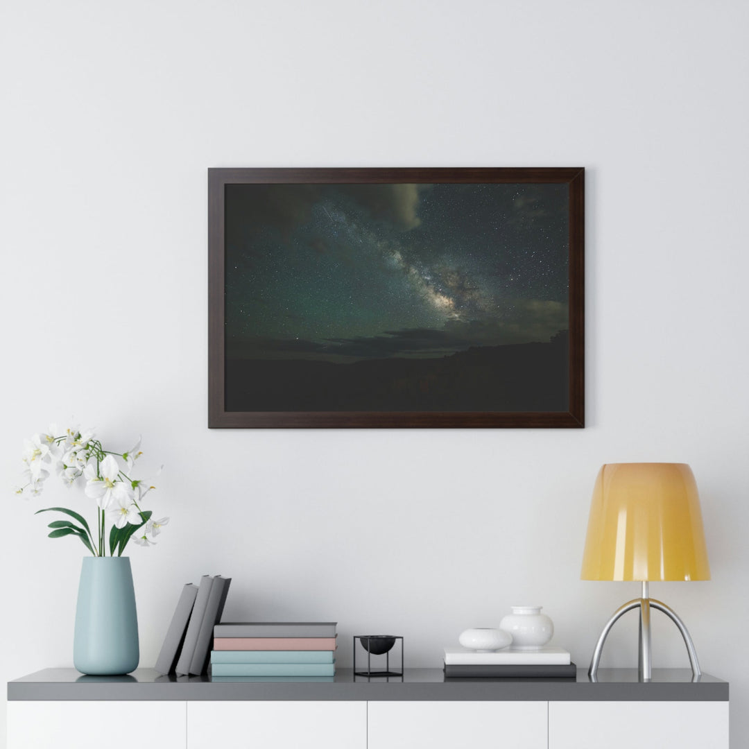 Milky Way Through the Clouds Part 2 - Framed Print - Visiting This World