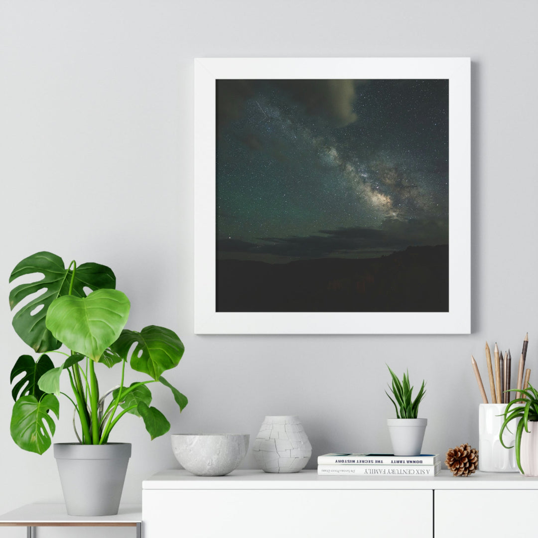 Milky Way Through the Clouds Part 2 - Framed Print - Visiting This World