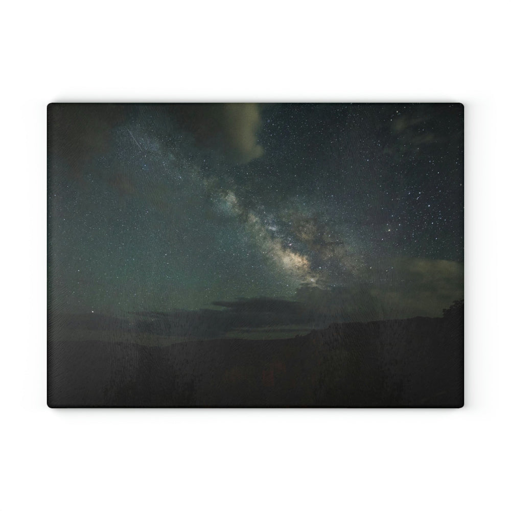 Milky Way Through the Clouds Part 2 - Glass Cutting Board - Visiting This World