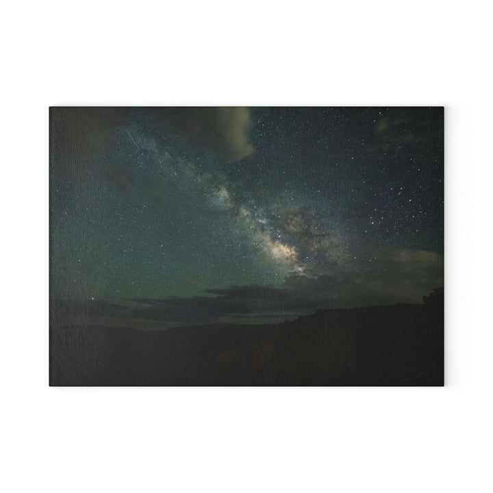 Milky Way Through the Clouds Part 2 - Glass Cutting Board - Visiting This World