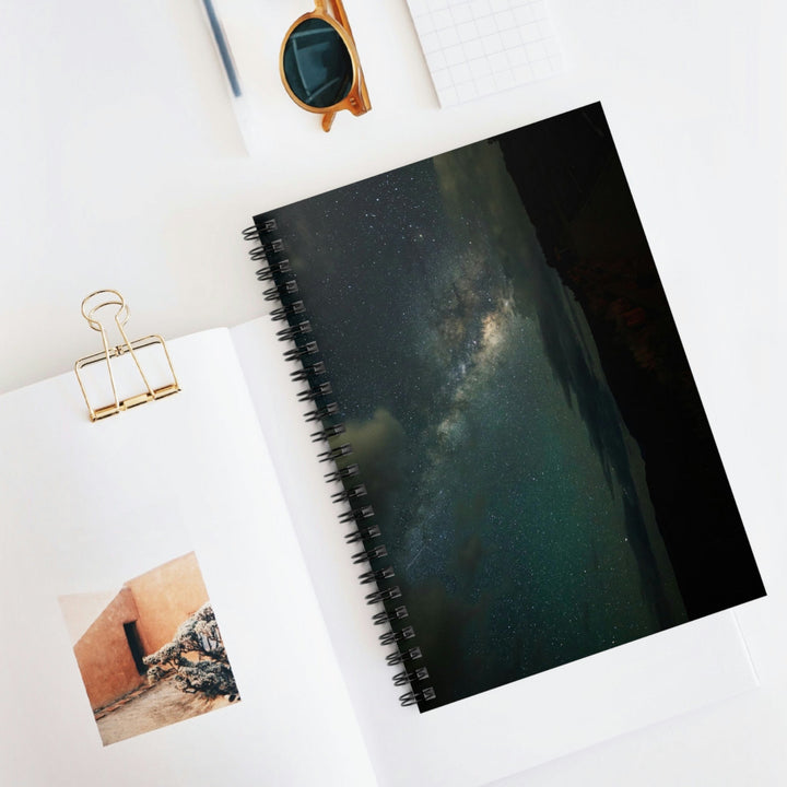 Milky Way Through the Clouds Part 2 - Spiral Ruled Line Notebook - Visiting This World