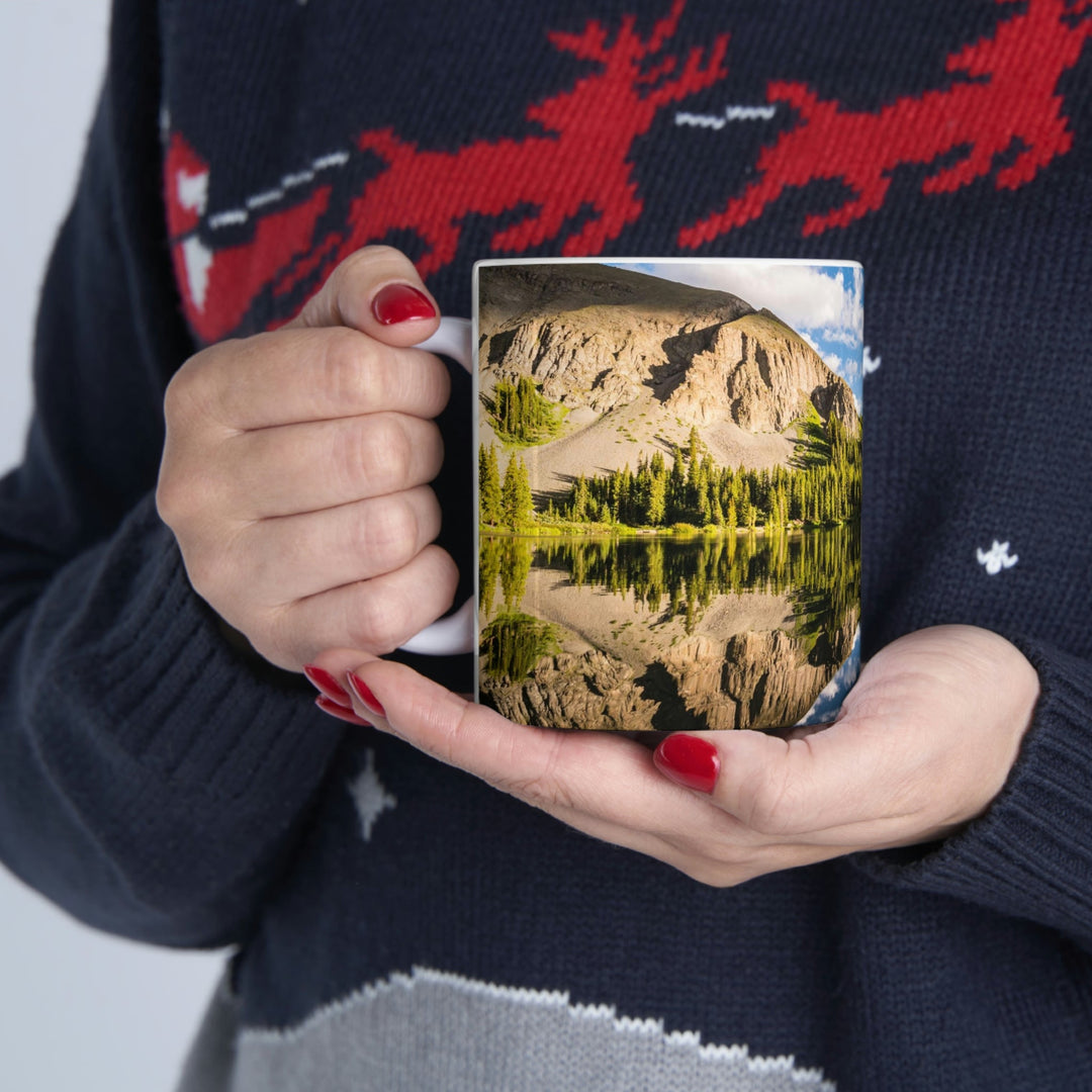 Mountain Scene Reflected - Ceramic Mug 11oz - Visiting This World