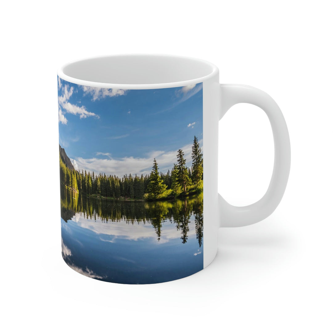 Mountain Scene Reflected - Ceramic Mug 11oz - Visiting This World