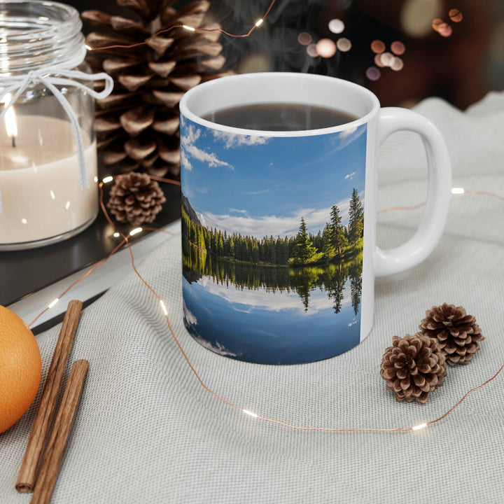 Mountain Scene Reflected - Ceramic Mug 11oz - Visiting This World