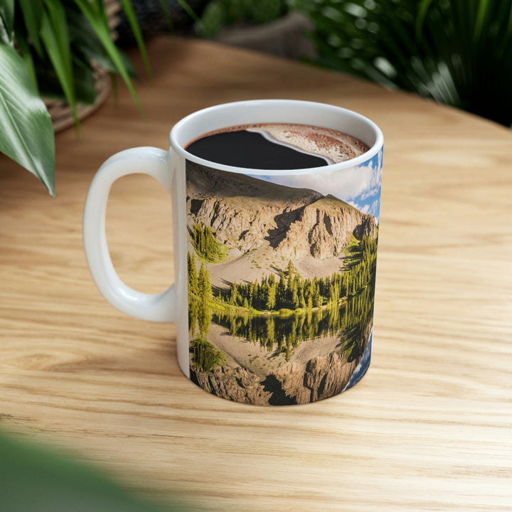 Mountain Scene Reflected - Ceramic Mug 11oz - Visiting This World