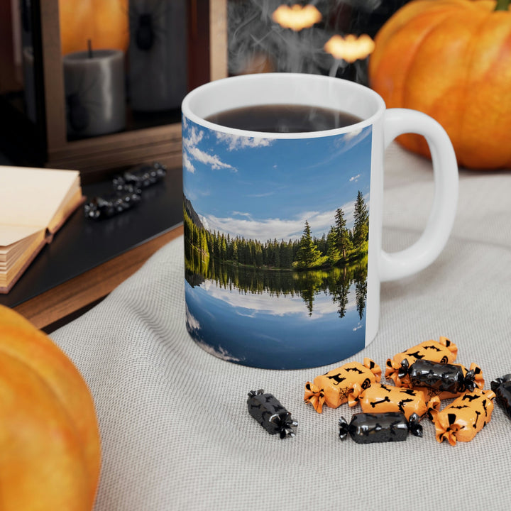 Mountain Scene Reflected - Ceramic Mug 11oz - Visiting This World