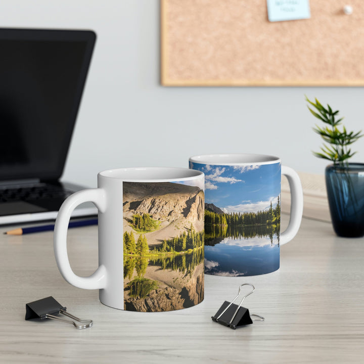 Mountain Scene Reflected - Ceramic Mug 11oz - Visiting This World