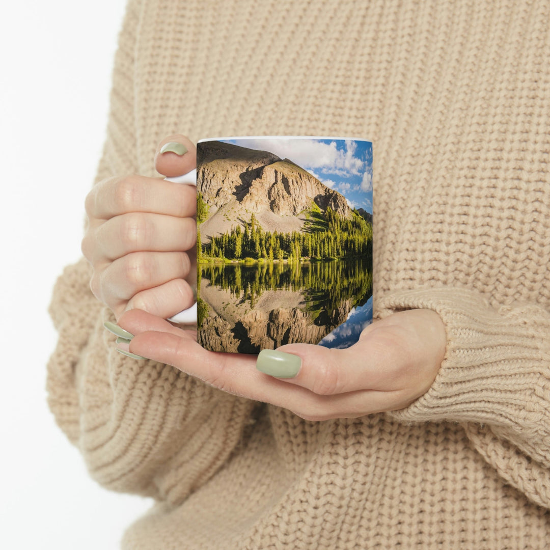 Mountain Scene Reflected - Ceramic Mug 11oz - Visiting This World