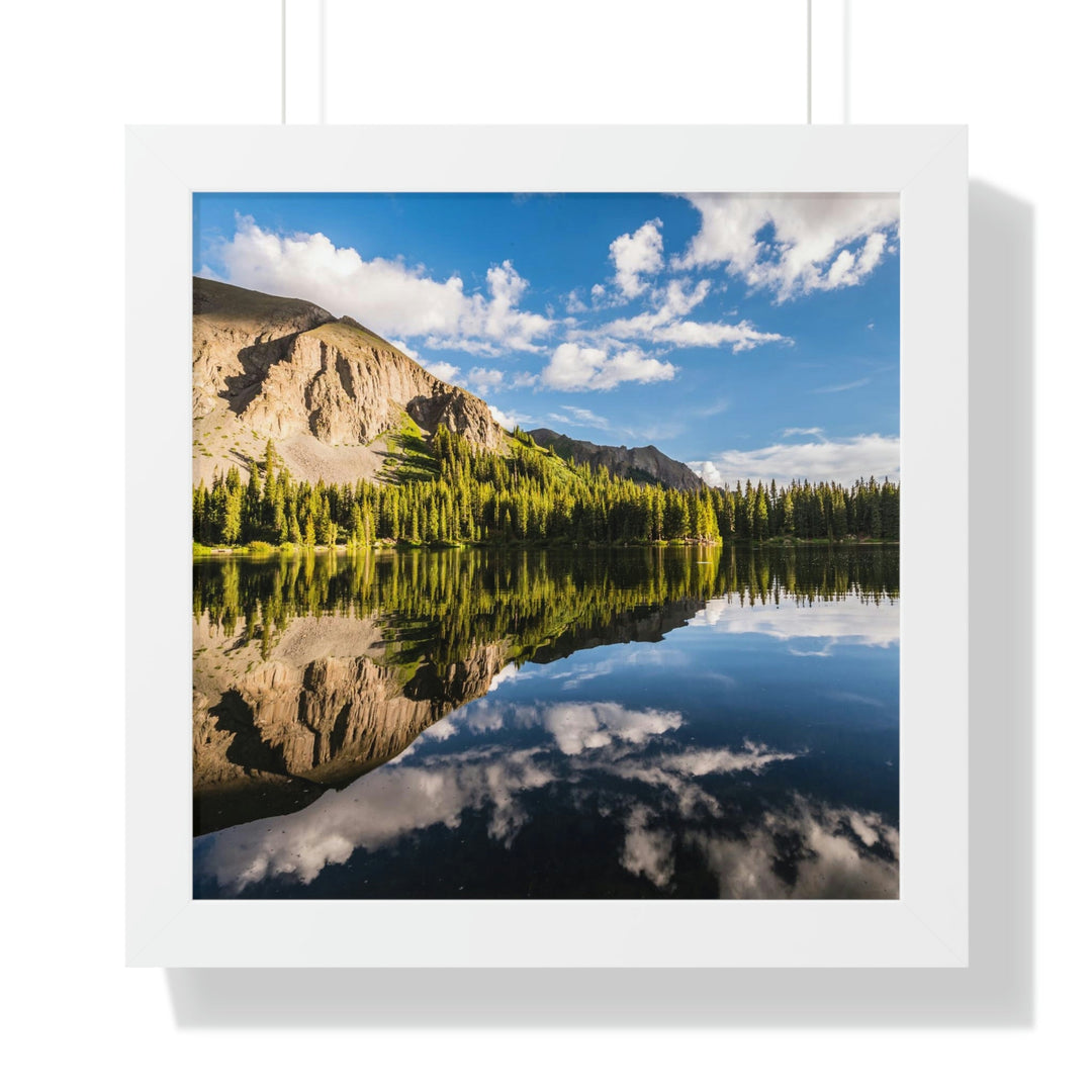 Mountain Scene Reflected - Framed Print - Visiting This World