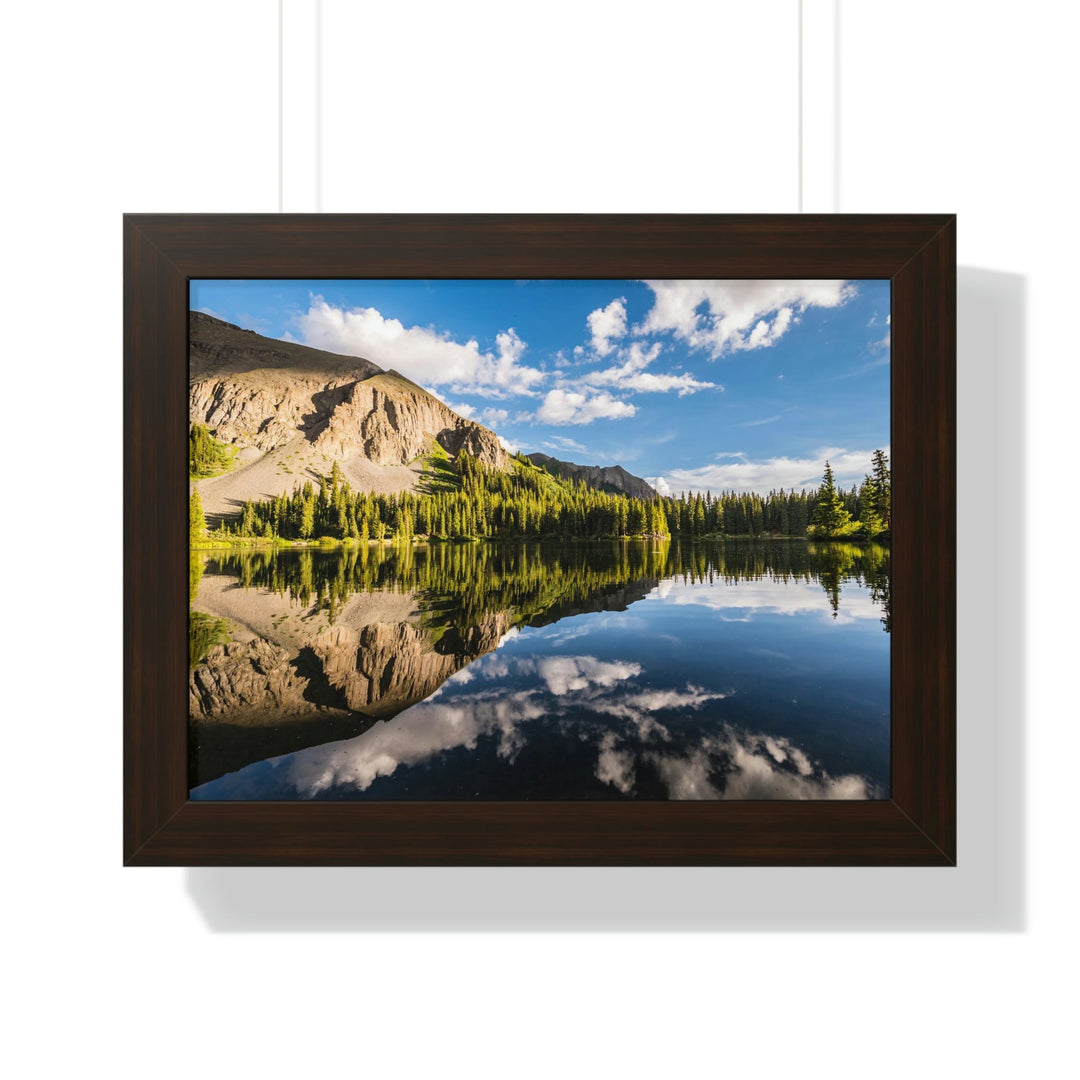 Mountain Scene Reflected - Framed Print - Visiting This World