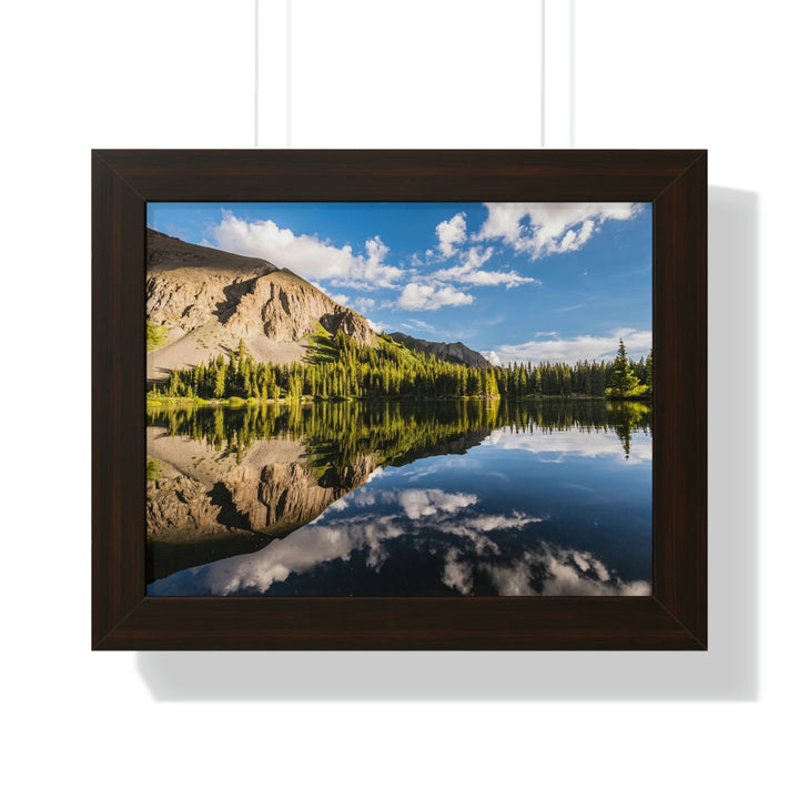 Mountain Scene Reflected - Framed Print - Visiting This World