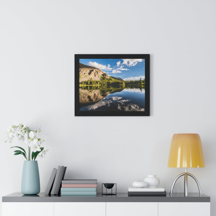 Mountain Scene Reflected - Framed Print - Visiting This World