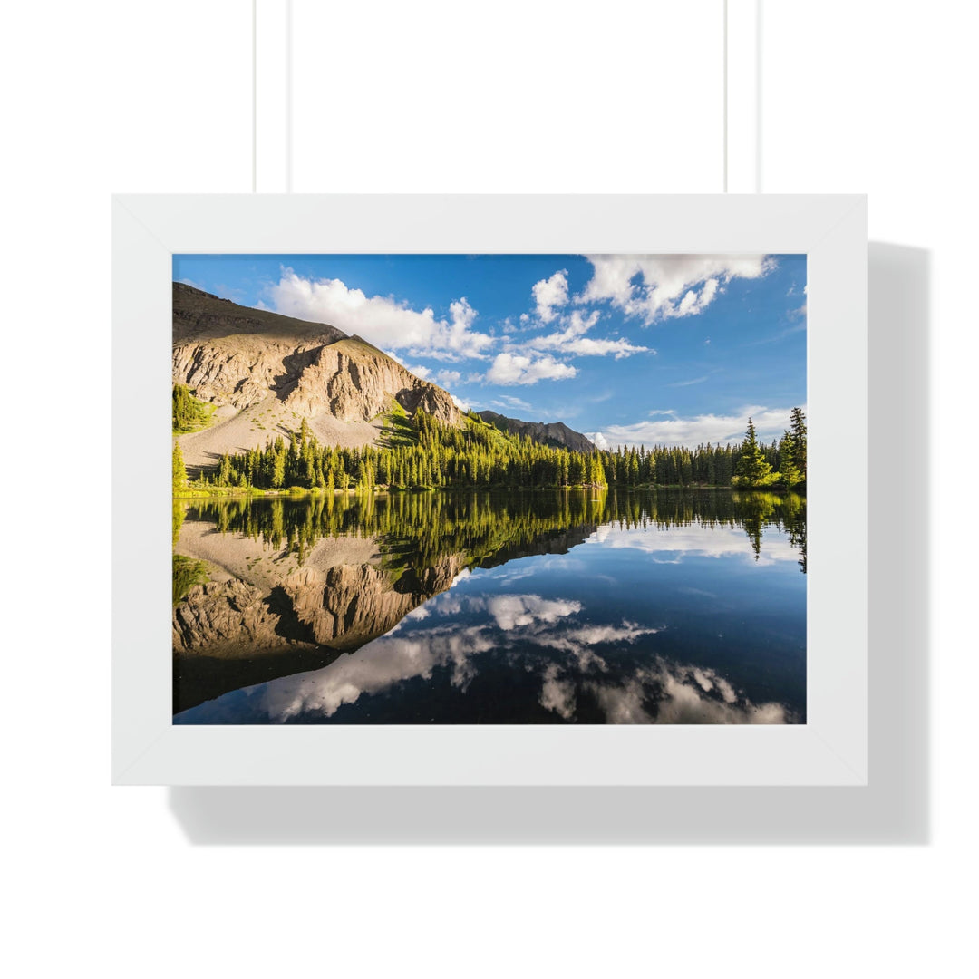 Mountain Scene Reflected - Framed Print - Visiting This World