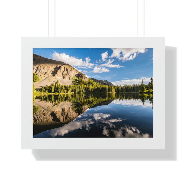 Mountain Scene Reflected - Framed Print - Visiting This World