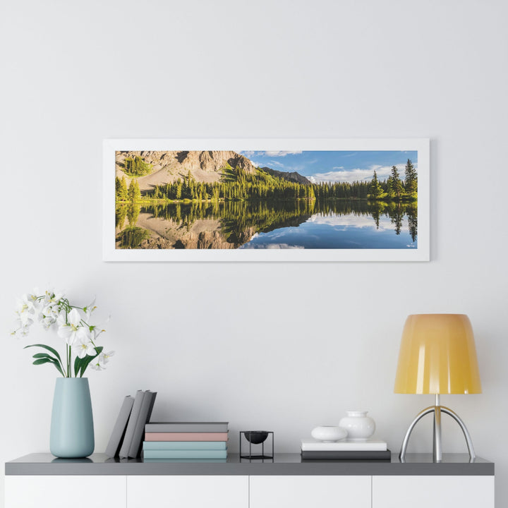 Mountain Scene Reflected - Framed Print - Visiting This World