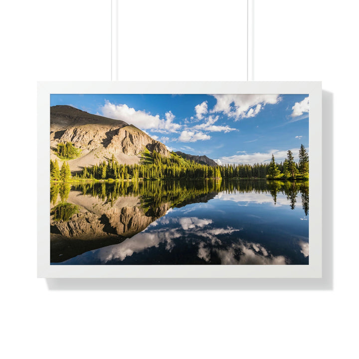 Mountain Scene Reflected - Framed Print - Visiting This World