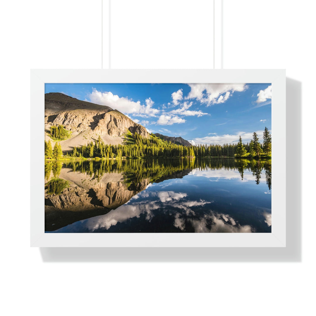 Mountain Scene Reflected - Framed Print - Visiting This World