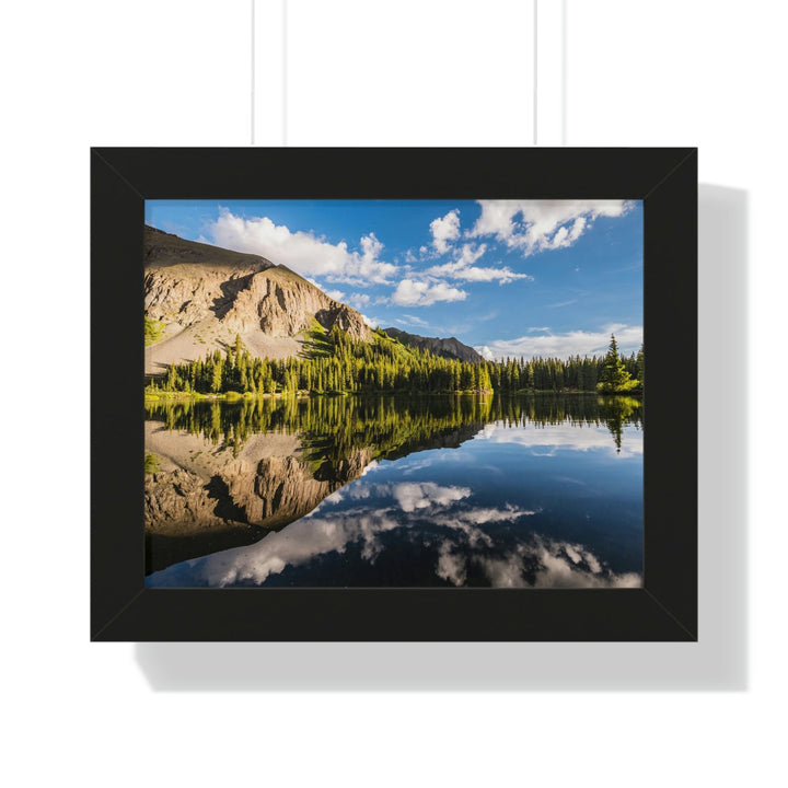 Mountain Scene Reflected - Framed Print - Visiting This World