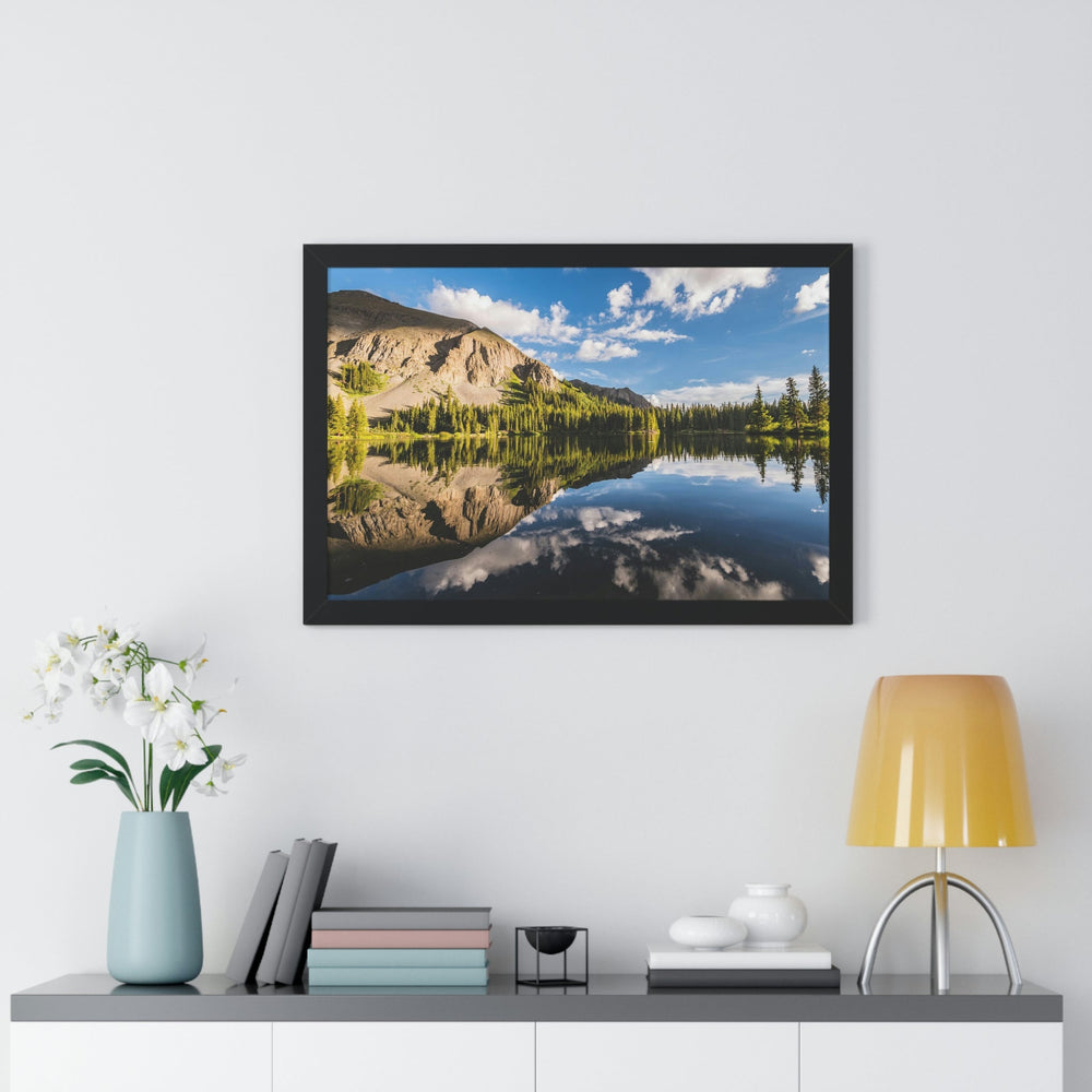 Mountain Scene Reflected - Framed Print - Visiting This World