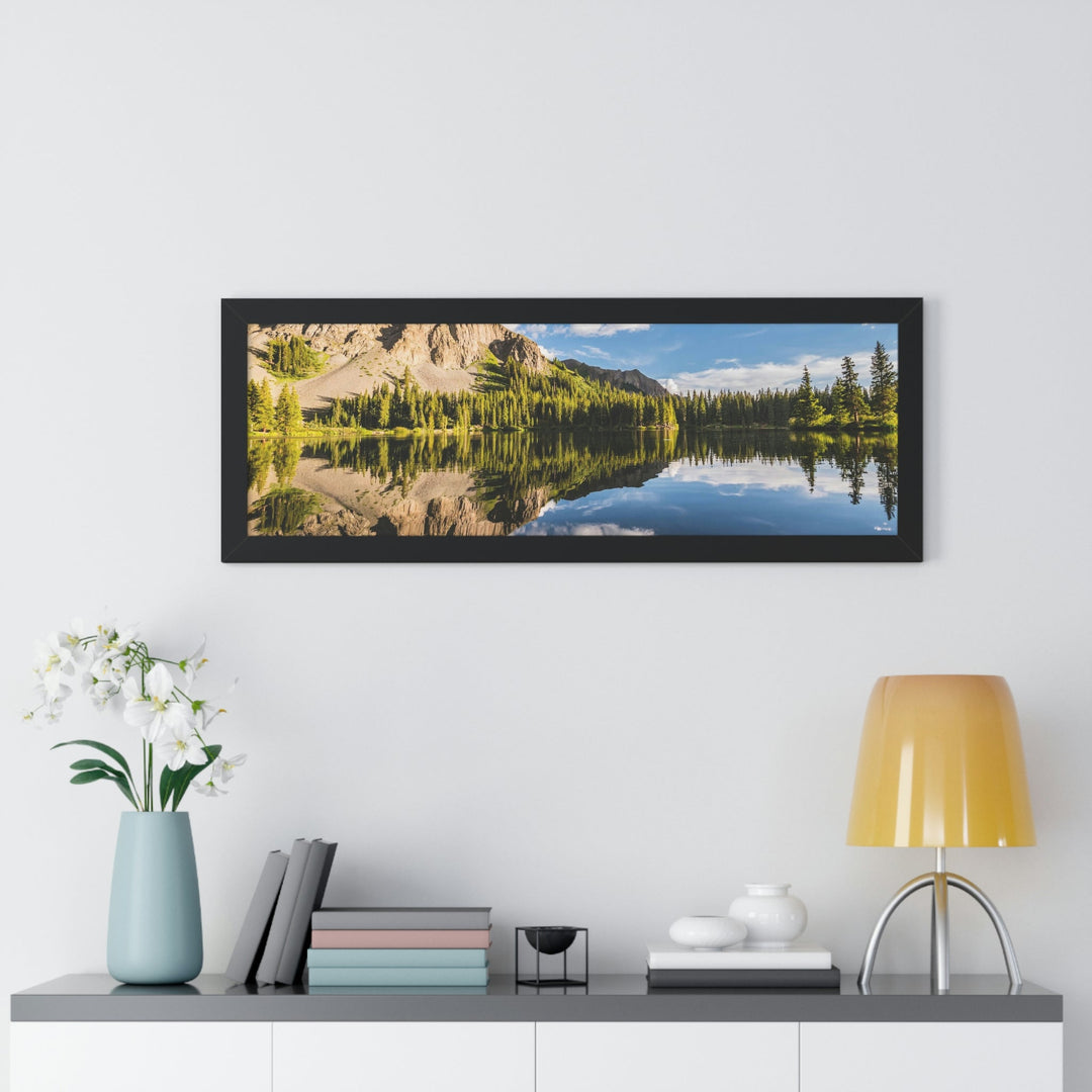 Mountain Scene Reflected - Framed Print - Visiting This World