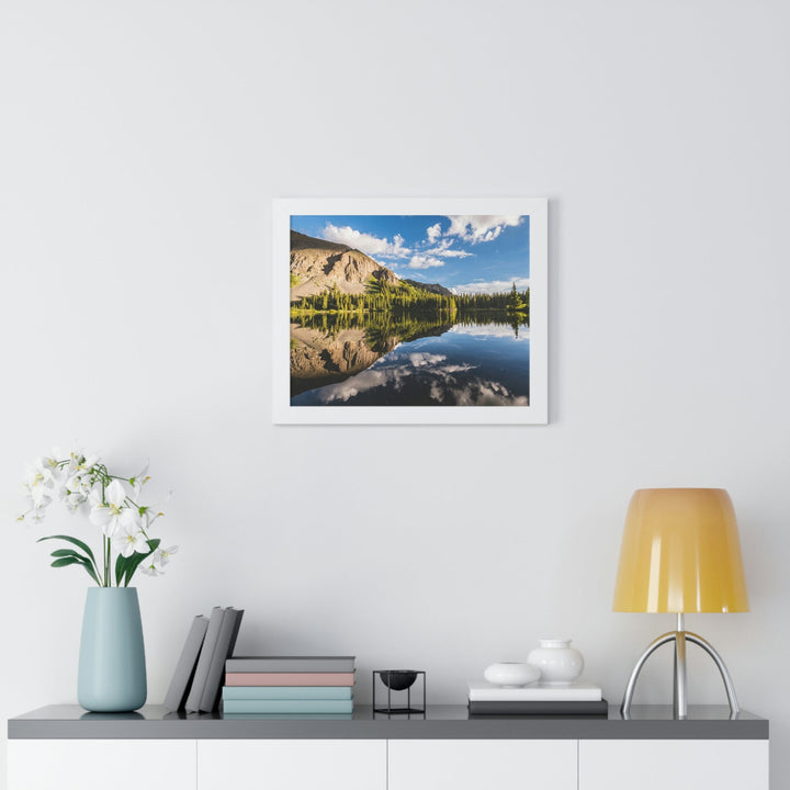 Mountain Scene Reflected - Framed Print - Visiting This World