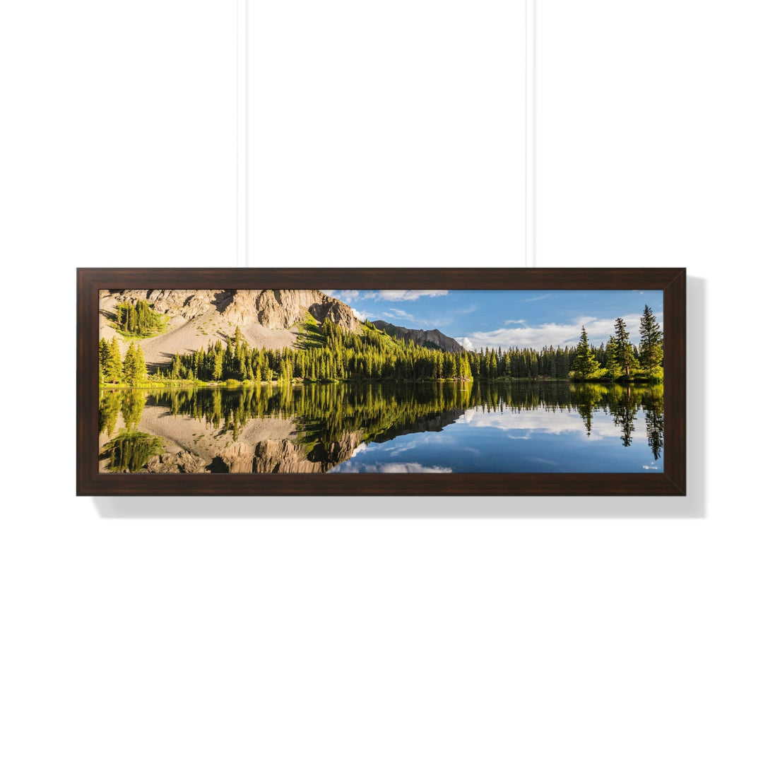 Mountain Scene Reflected - Framed Print - Visiting This World