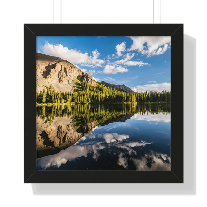 Mountain Scene Reflected - Framed Print - Visiting This World