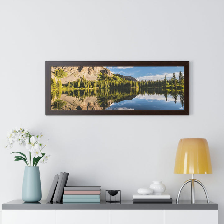 Mountain Scene Reflected - Framed Print - Visiting This World