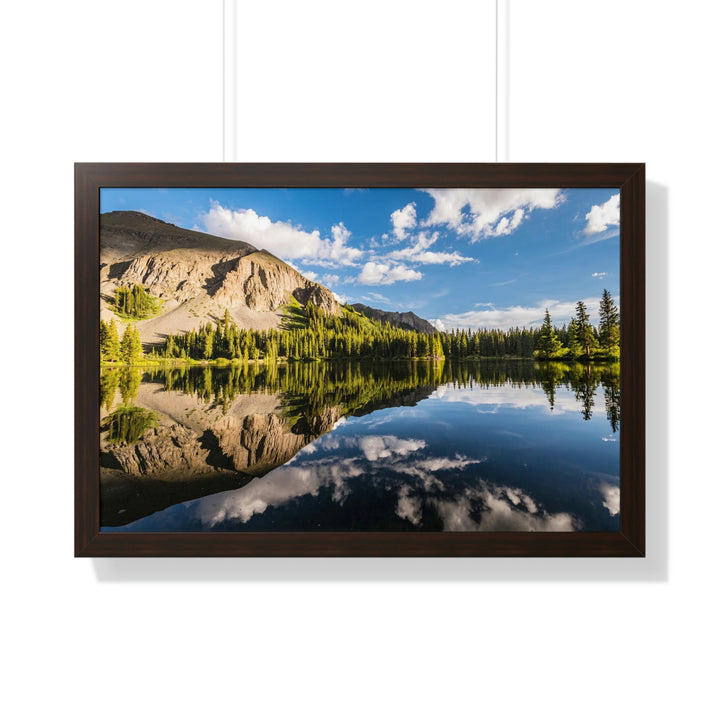 Mountain Scene Reflected - Framed Print - Visiting This World