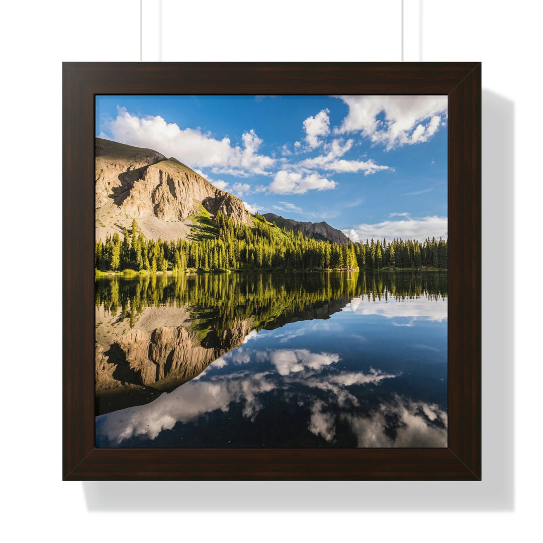 Mountain Scene Reflected - Framed Print - Visiting This World